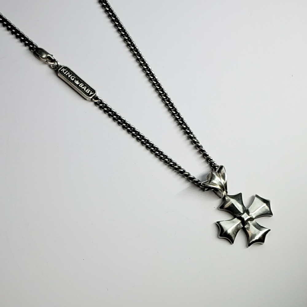 King Baby Studio Iron Cross pendant on 24" chain
